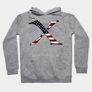 America US USA Flag America X Hoodie